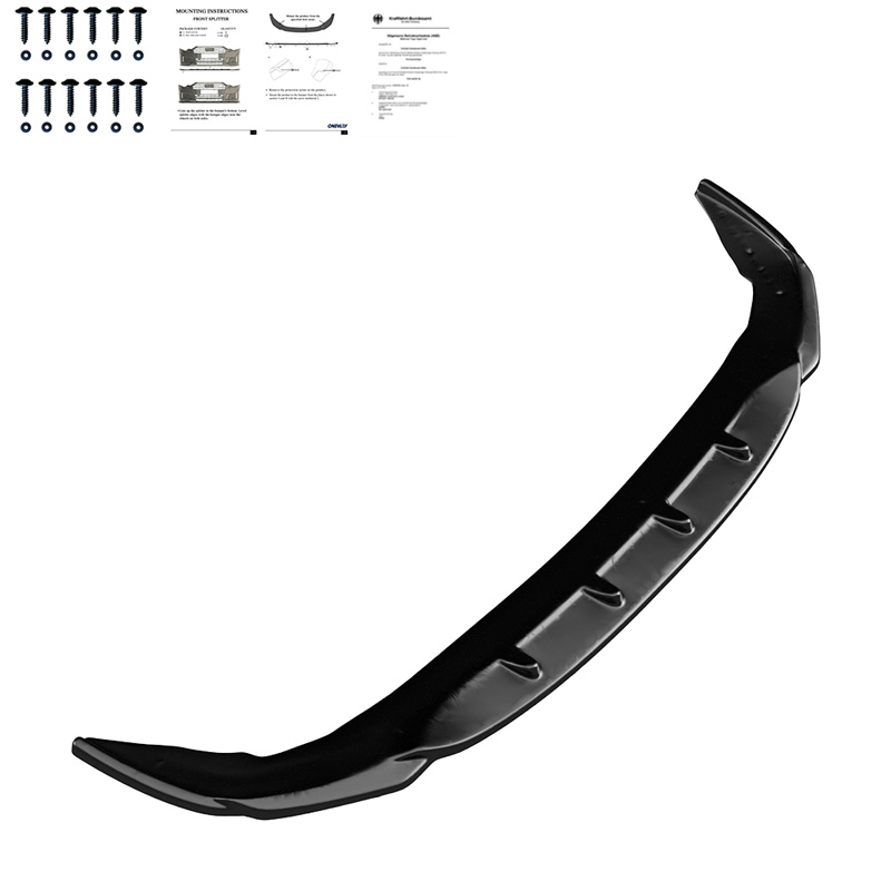 Image of Oneway Voor Bumper Lip Zwart ABS Plastic BMW 2-serie