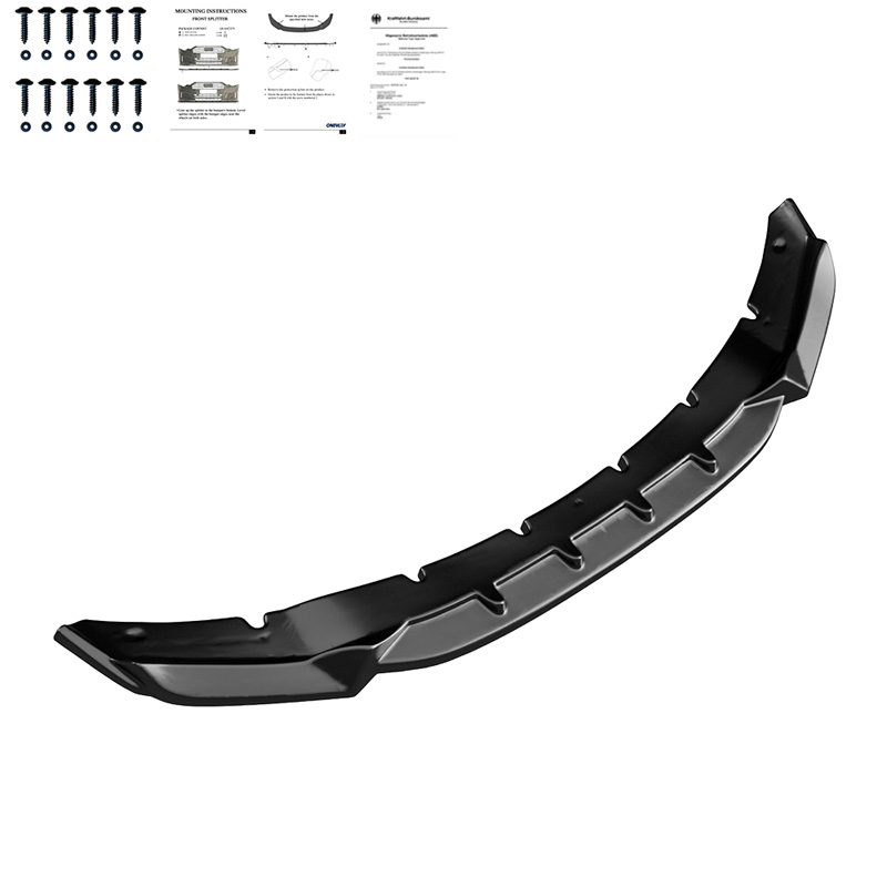 Image of Oneway Voor Bumper Lip Zwart ABS Plastic BMW X5,X6