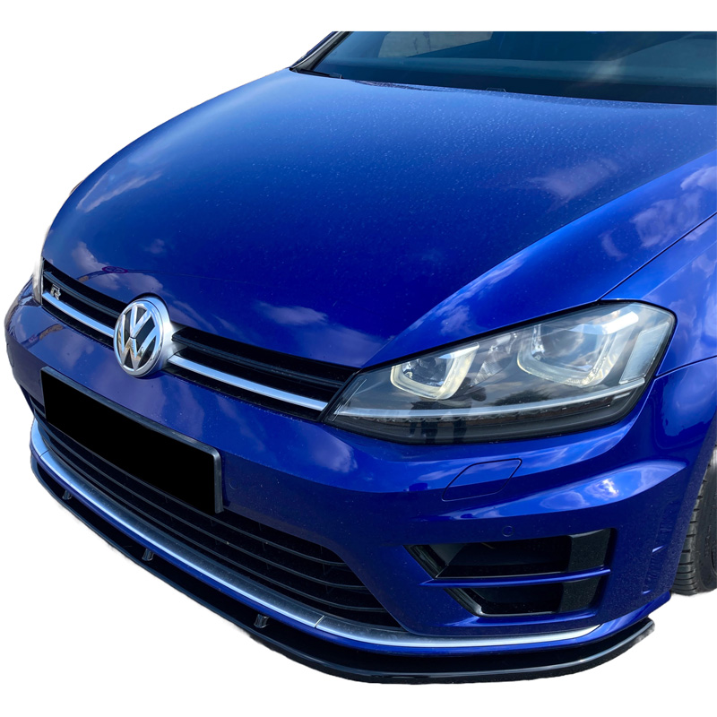 Image of Oneway Voor Bumper Lip Zwart ABS Plastic Volkswagen Golf