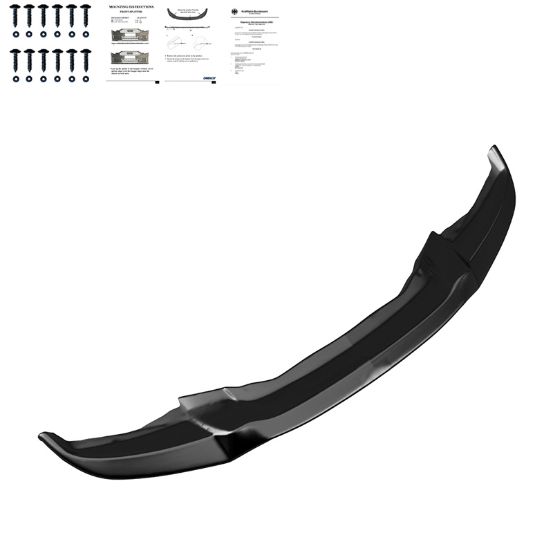 Image of Oneway Voor Bumper Lip Zwart ABS Plastic BMW X6