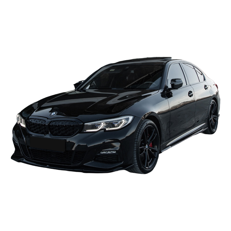 Image of Oneway Voor Bumper Lip Zwart ABS Plastic BMW 3-serie