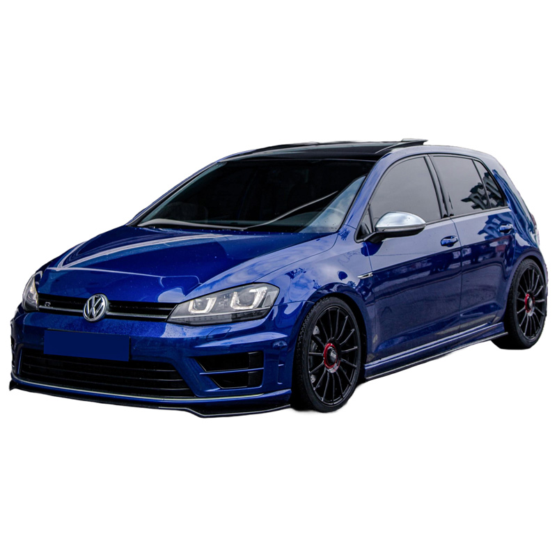 Image of Oneway Voor Bumper Lip Zwart ABS Plastic Volkswagen Golf