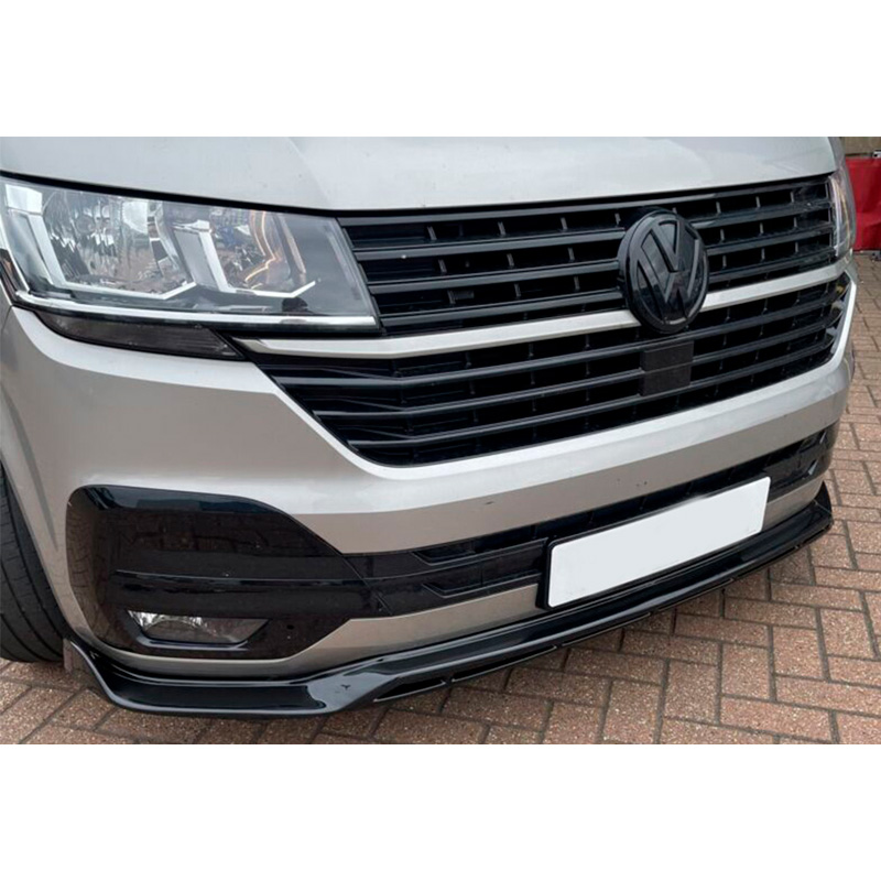 Image of Oneway Voor Bumper Lip Zwart ABS Plastic Volkswagen Transporter