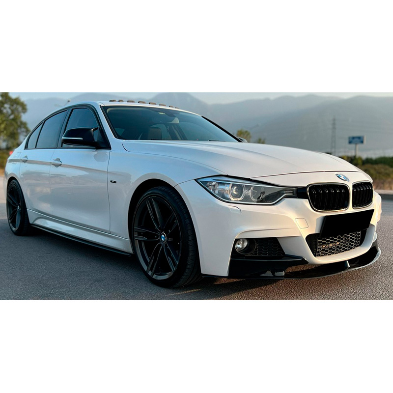 Image of Oneway Voor Bumper Lip Zwart ABS Plastic BMW 3-serie