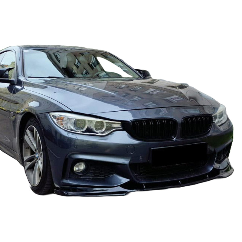 Image of Oneway Voor Bumper Lip Zwart ABS Plastic BMW 4-serie
