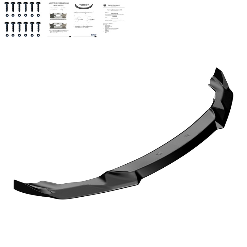 Image of Oneway Voor Bumper Lip Zwart ABS Plastic BMW M2