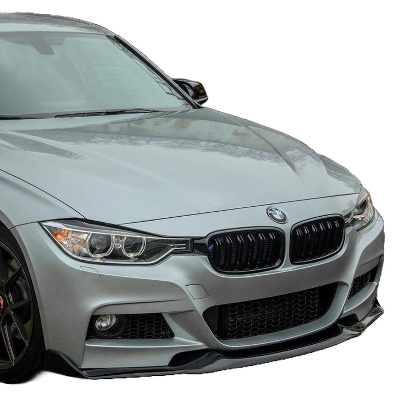 Image of Oneway Voor Bumper Lip Zwart ABS Plastic BMW 3-serie