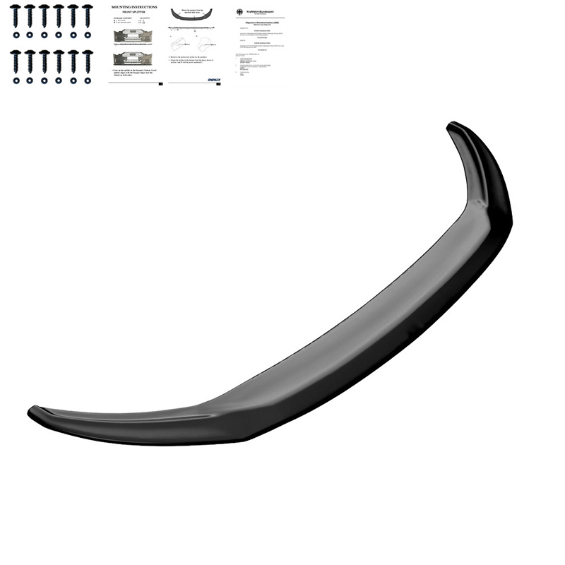 Image of Oneway Voor Bumper Lip Zwart ABS Plastic Skoda Superb