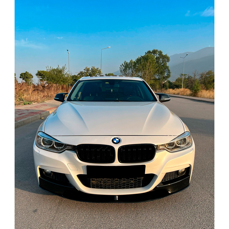Image of Oneway Voor Bumper Splitters Zwart ABS Plastic BMW 3-serie