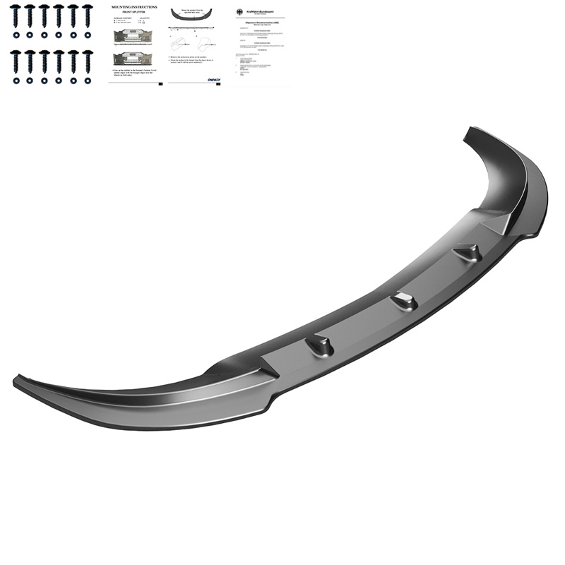 Image of Oneway Voor Bumper Lip Zwart ABS Plastic Mercedes Sprinter