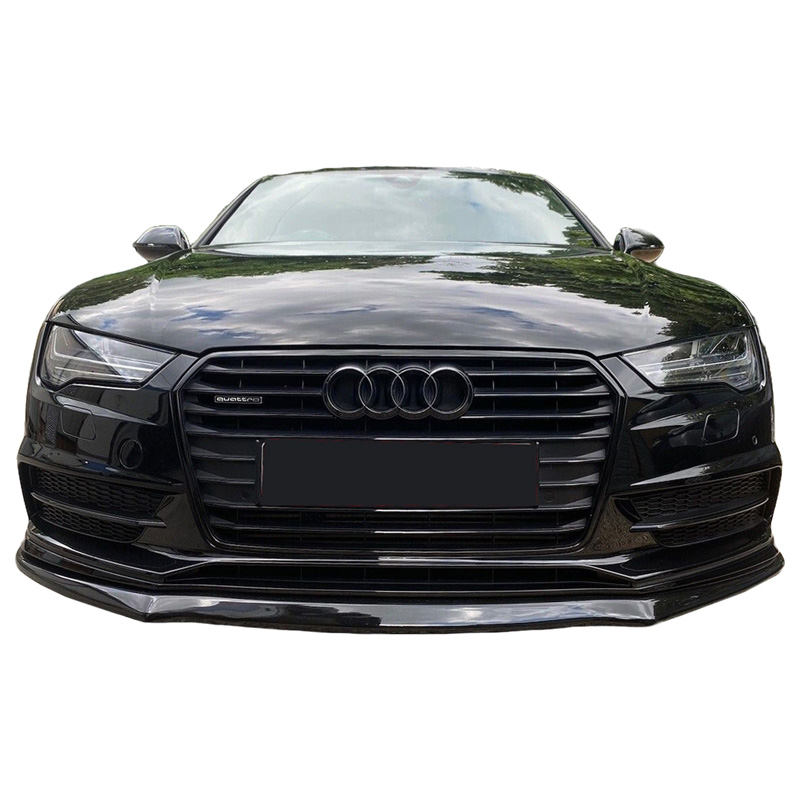 Image of Oneway Voor Bumper Lip Zwart ABS Plastic Audi A7, S7 Facelift
