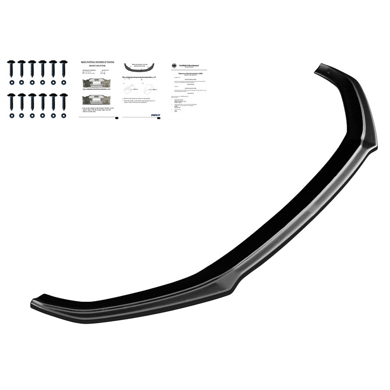 Image of Oneway Voor Bumper Lip Zwart ABS Plastic Audi A5,S5