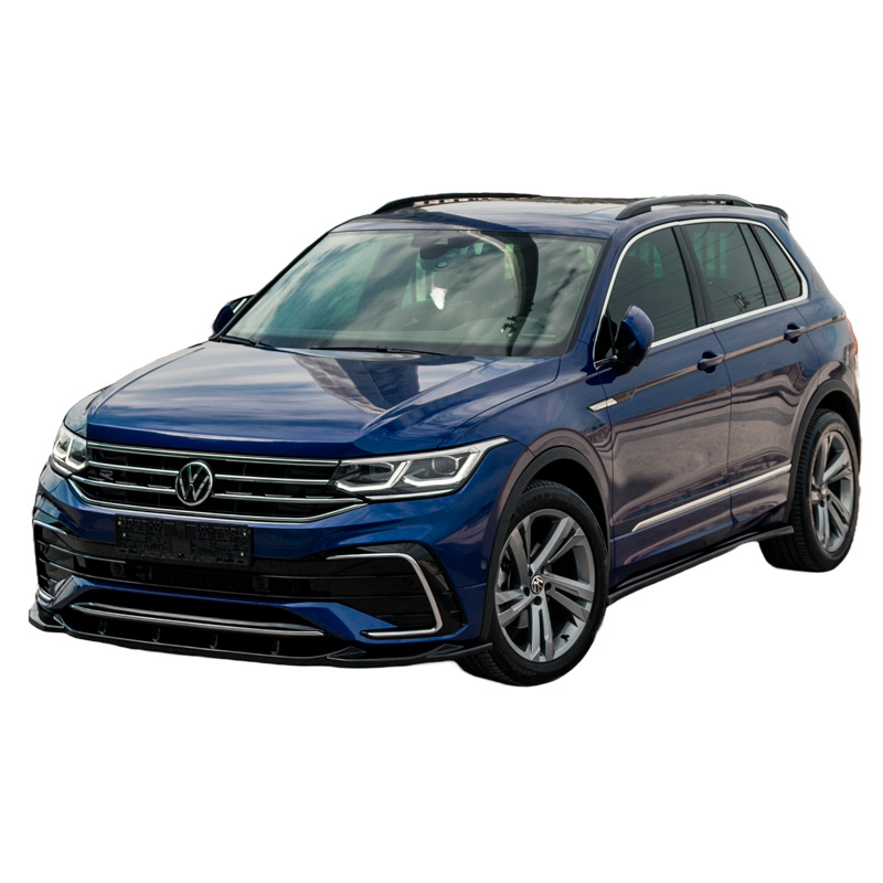 Image of Oneway Voor Bumper Lip Zwart ABS Plastic Volkswagen Tiguan Facelift