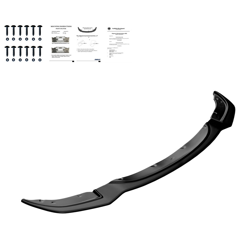 Image of Oneway Voor Bumper Lip Zwart ABS Plastic BMW 5-serie
