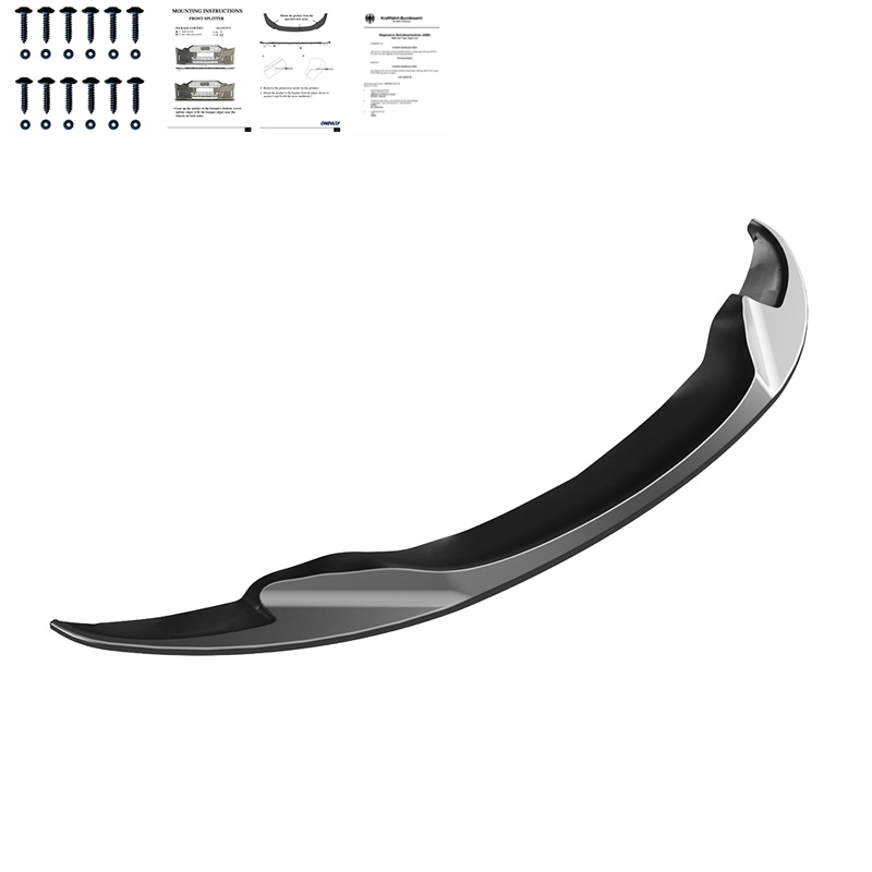 Image of Oneway Voor Bumper Lip Zwart ABS Plastic BMW M3