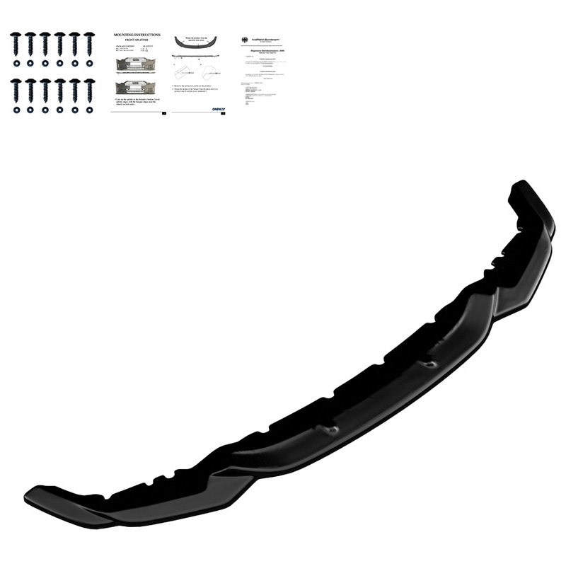 Image of Oneway Voor Bumper Lip Zwart ABS Plastic BMW M2