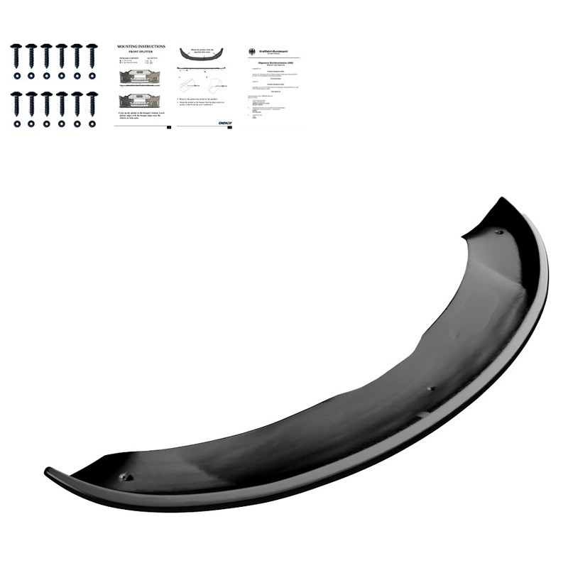 Image of Oneway Voor Bumper Lip Zwart ABS Plastic Tesla Model 3