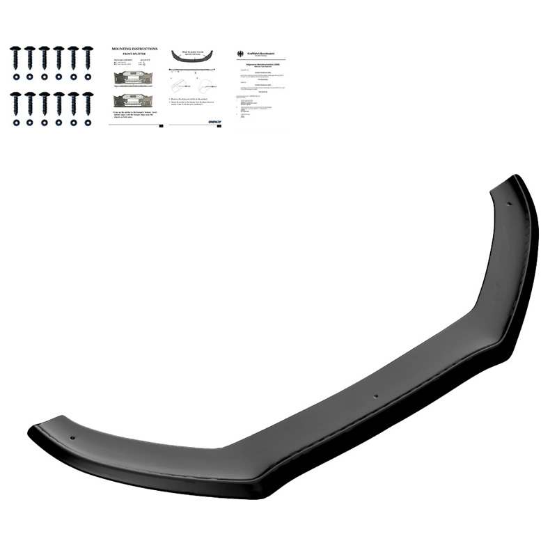 Image of Oneway Voor Bumper Lip Zwart ABS Plastic Audi A5,S5 Facelift