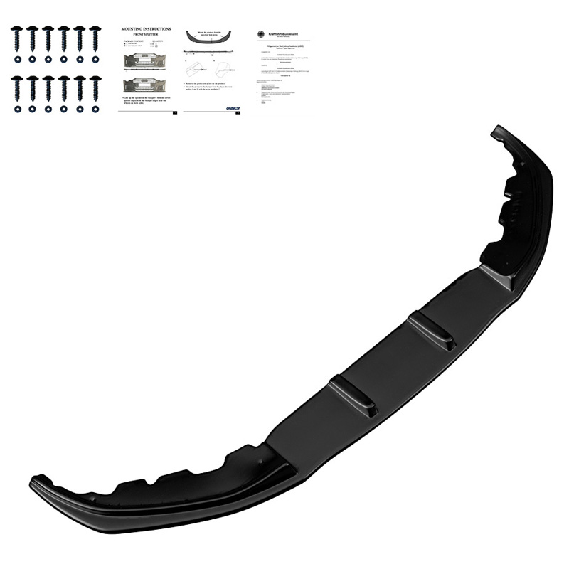 Image of Oneway Voor Bumper Lip Zwart ABS Plastic BMW 7-serie