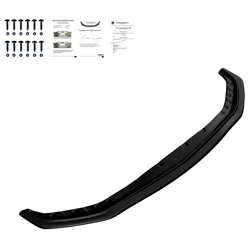 Image of Oneway Voor Bumper Lip Zwart ABS Plastic BMW 5-serie