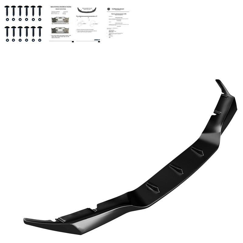 Image of Oneway Voor Bumper Lip Zwart ABS Plastic BMW M5 Pre LCI