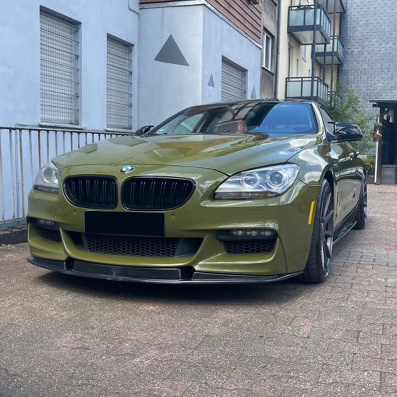 Image of Oneway Voor Bumper Lip Zwart ABS Plastic BMW 6-Serie LCI