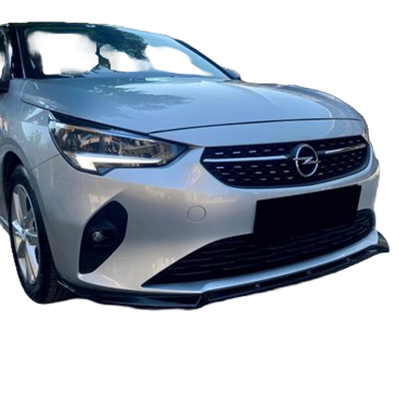 Image of Oneway Voor Bumper Lip Zwart ABS Plastic Opel Corsa