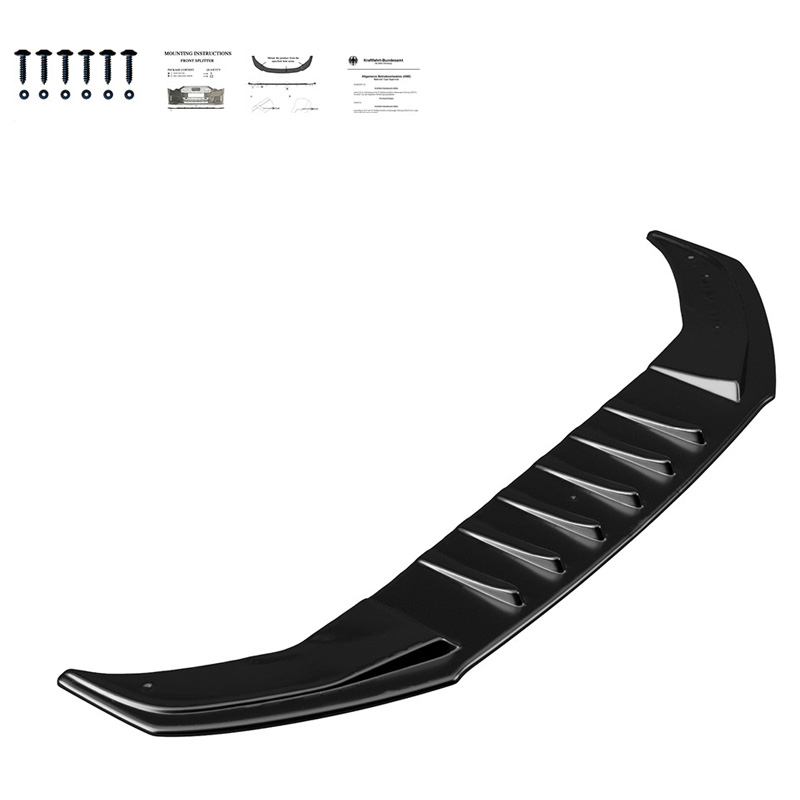 Image of Oneway Voor Bumper Lip Zwart ABS Plastic Volkswagen Arteon