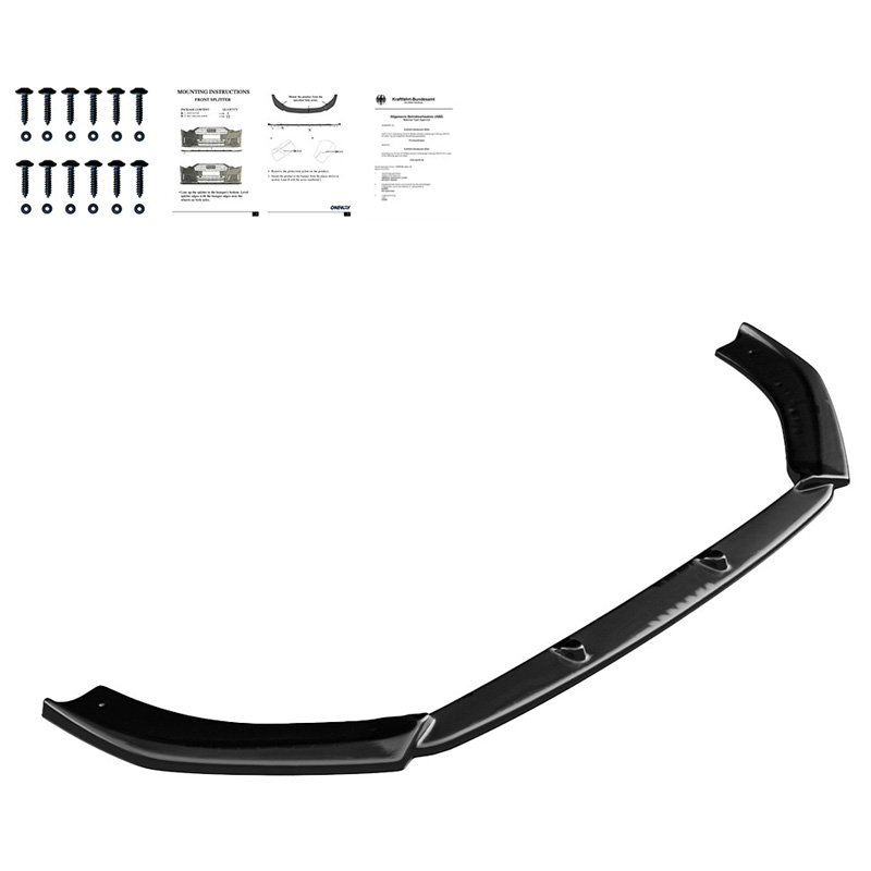 Image of Oneway Voor Bumper Lip Zwart ABS Plastic Audi RS3 Facelift