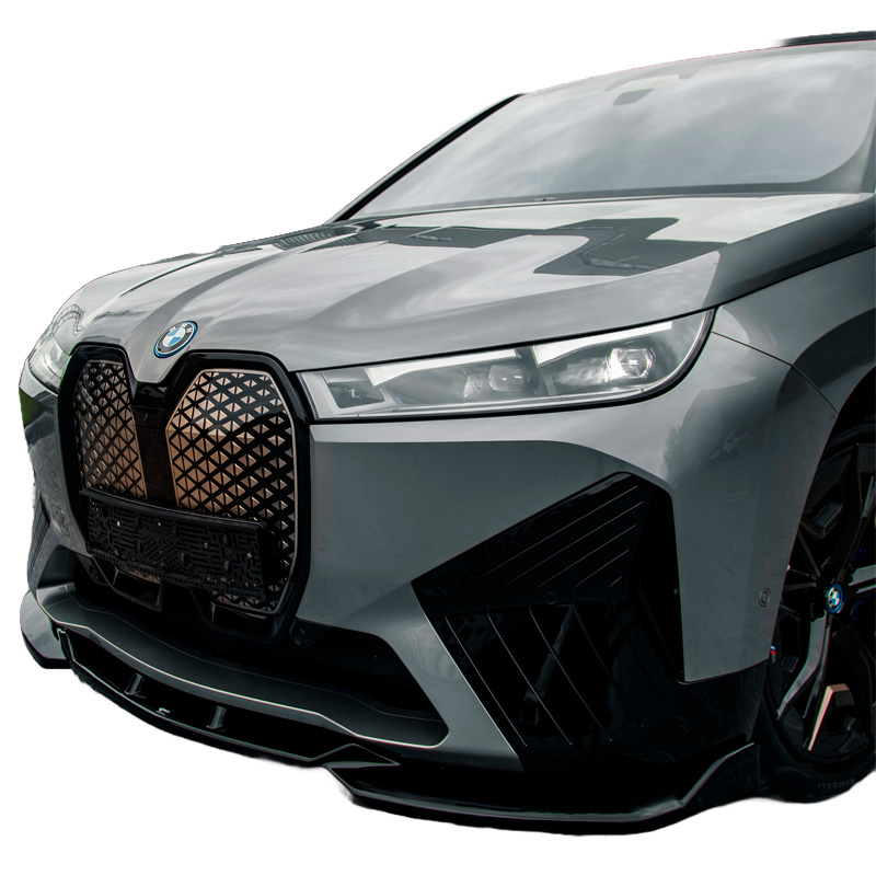 Image of Oneway Voor Bumper Lip Zwart ABS Plastic BMW iX