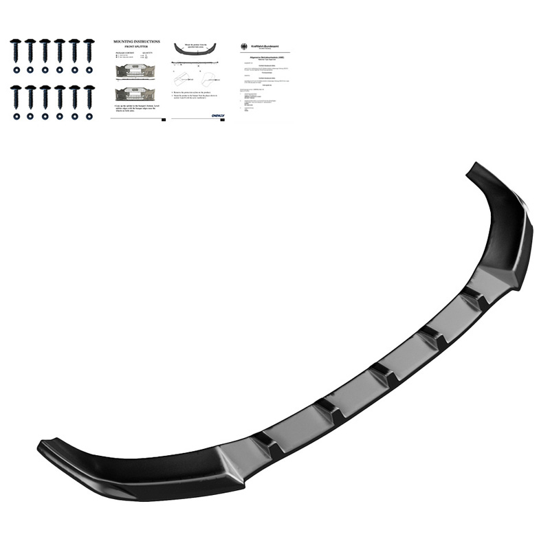 Image of Oneway Voor Bumper Lip Zwart ABS Plastic Audi A7, S7 Facelift