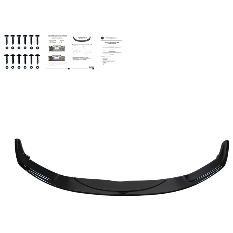 Image of Oneway Voor Bumper Lip Zwart ABS Plastic BMW 5-serie