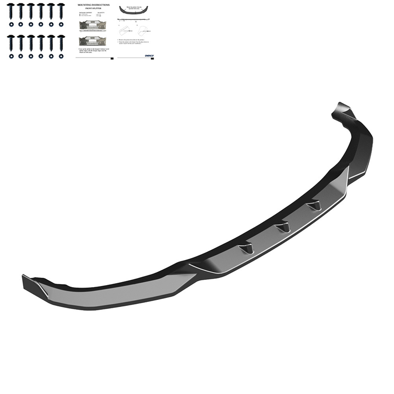 Image of Oneway Voor Bumper Lip Zwart ABS Plastic BMW X1