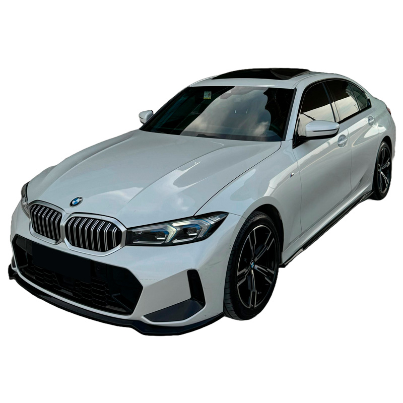 Image of Oneway Voor Bumper Lip Zwart ABS Plastic BMW 3-serie LCI