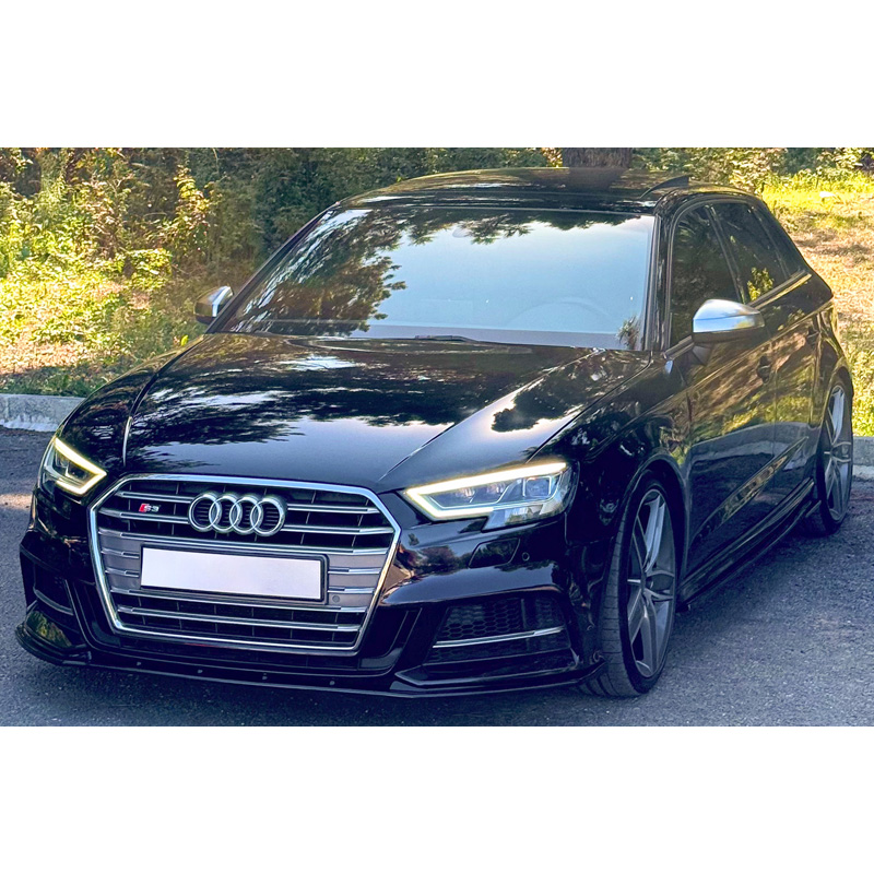 Image of Oneway Voor Bumper Lip Zwart ABS Plastic Audi S3 Facelift