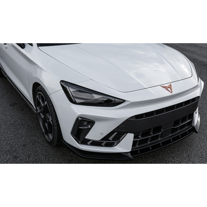 Image of Oneway Voor Bumper Lip Zwart ABS Plastic Seat Leon Facelift
