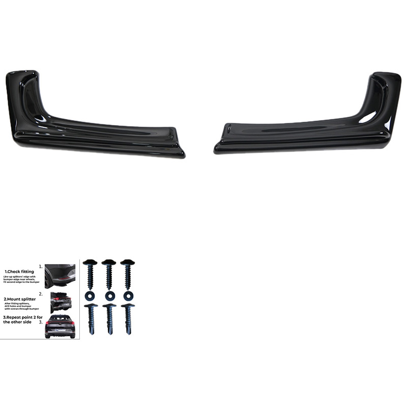 Image of Oneway Achter Bumper Hoekverlichting Zwart ABS Plastic BMW 3-serie LCI