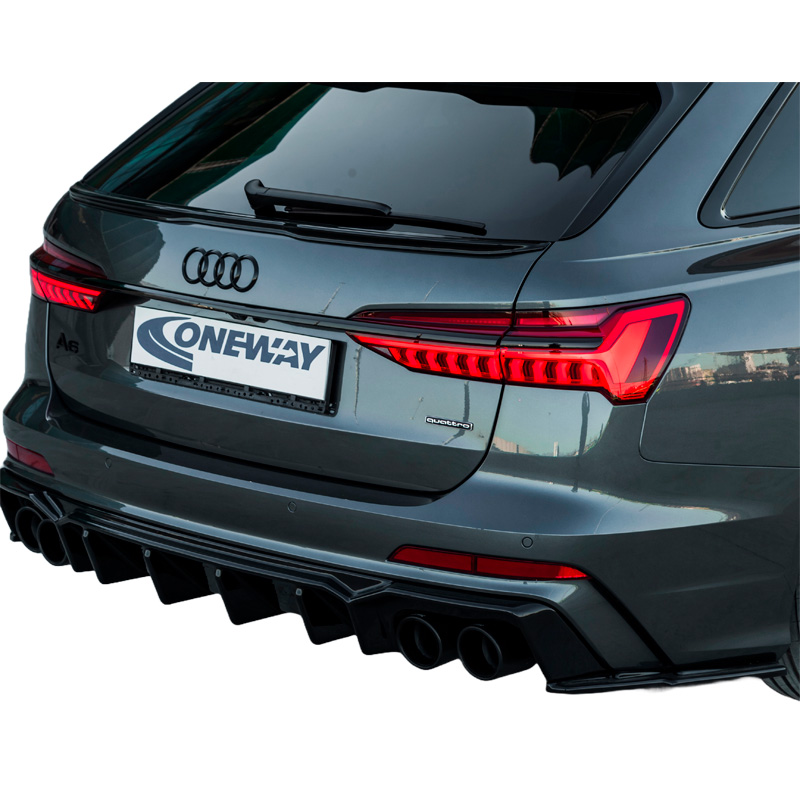 Image of Oneway Achter Bumper Hoekverlichting Zwart ABS Plastic Audi A6,S6