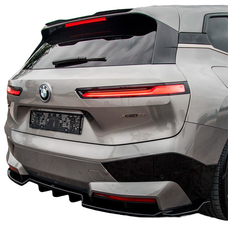 Image of Oneway Achter Bumper Lip Zwart ABS Plastic BMW iX