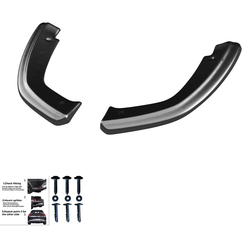 Image of Oneway Achter Bumper Hoekverlichting Zwart ABS Plastic Audi Q5