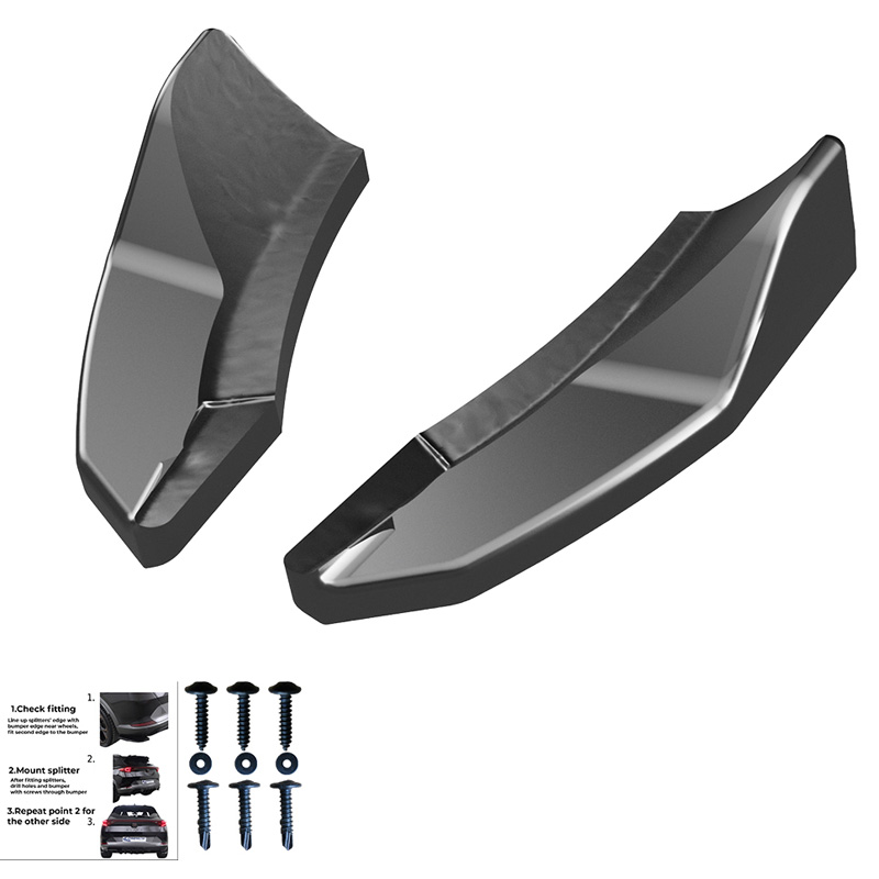 Image of Oneway Achter Bumper Hoekverlichting Zwart ABS Plastic Ford Fiesta