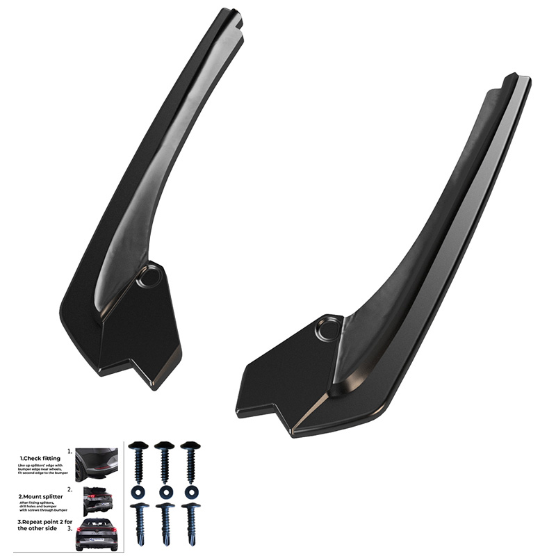 Image of Oneway Achter Bumper Hoekverlichting Zwart ABS Plastic BMW 3-serie LCI