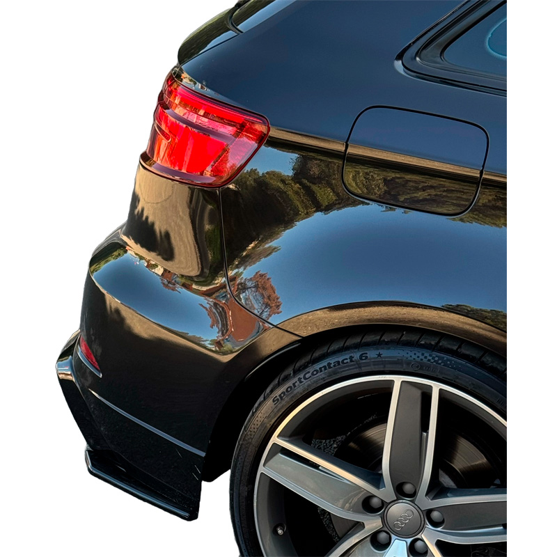 Image of Oneway Achter Bumper Hoekverlichting Zwart ABS Plastic Audi S3 Facelift