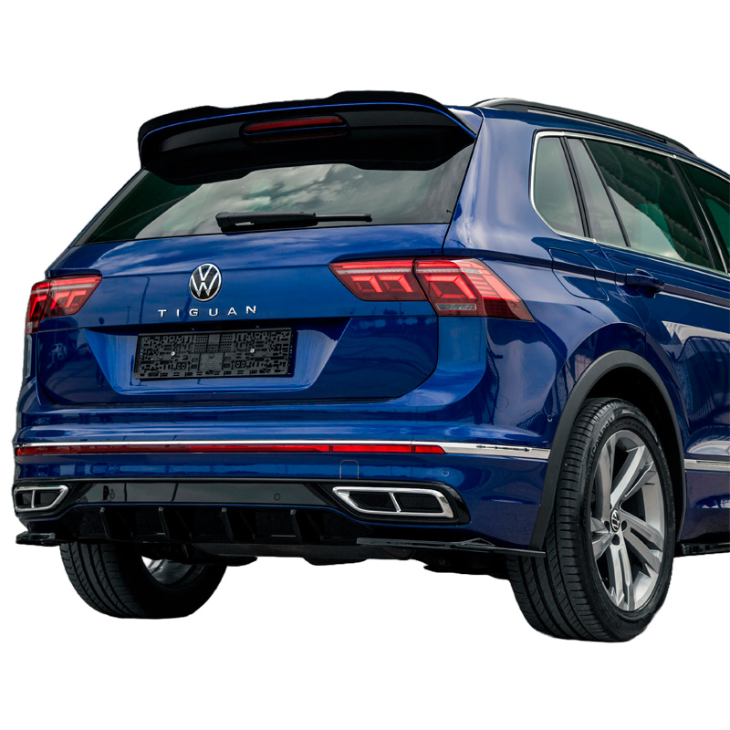 Image of Oneway Achter Bumper Hoekverlichting Zwart ABS Plastic Volkswagen Tiguan Facelift