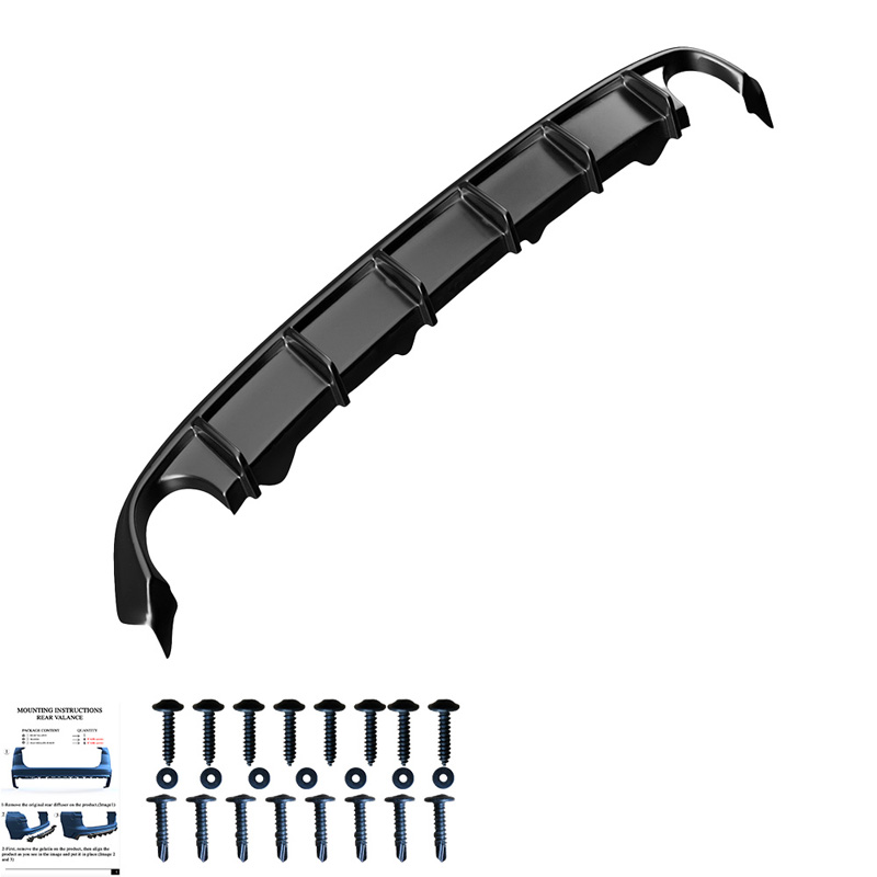 Image of Oneway Achter Diffuser Zwart ABS Plastic BMW 3-serie