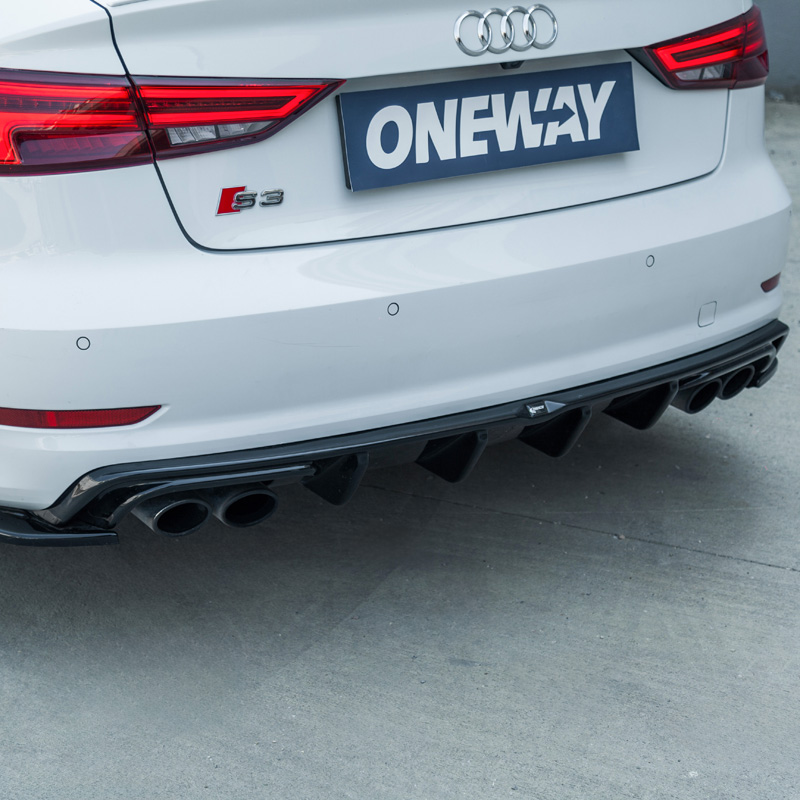 Image of Oneway Achter Diffuser Zwart ABS Plastic Audi S3