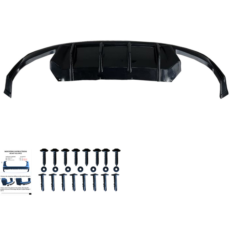 Image of Oneway Achter Diffuser Zwart ABS Plastic Skoda Octavia