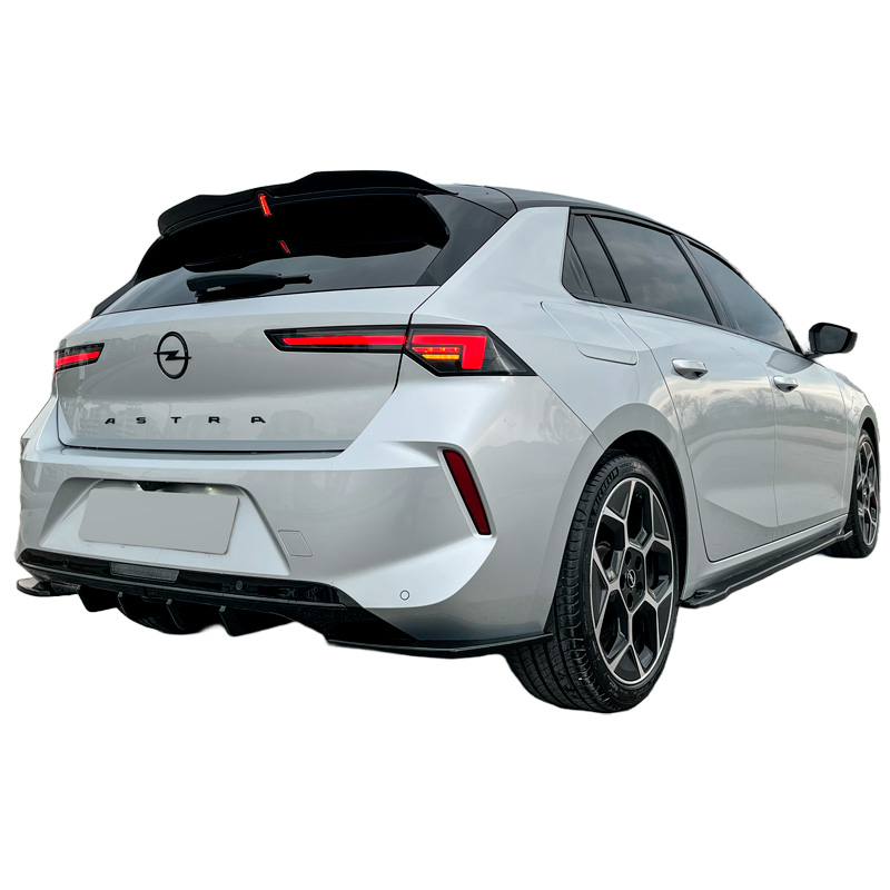Image of Oneway Achter Diffuser Zwart ABS Plastic Opel Astra