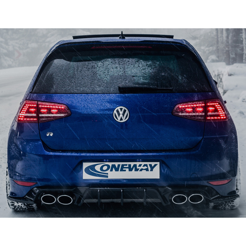 Image of Oneway Achter Diffuser Zwart ABS Plastic Volkswagen Golf