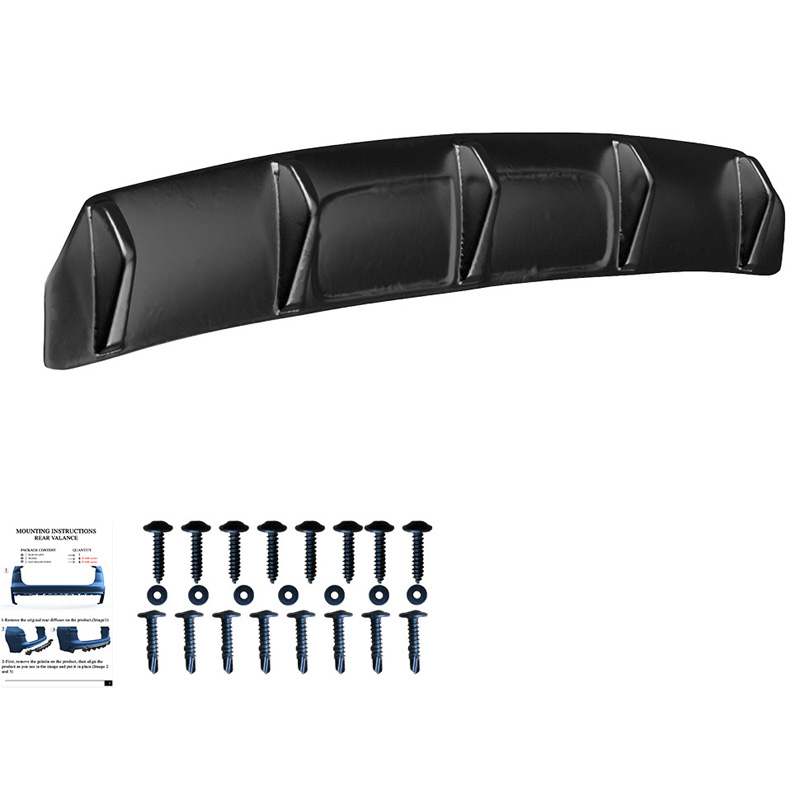 Image of Oneway Achter Diffuser Zwart ABS Plastic Audi Q5